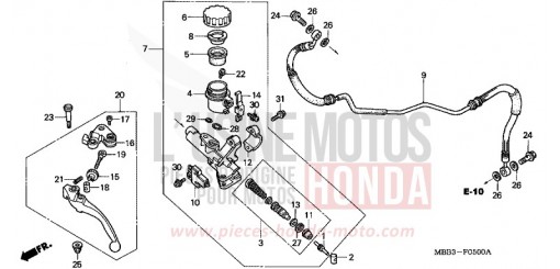 MAITRE-CYLINDRE VTR1000F1 de 2001
